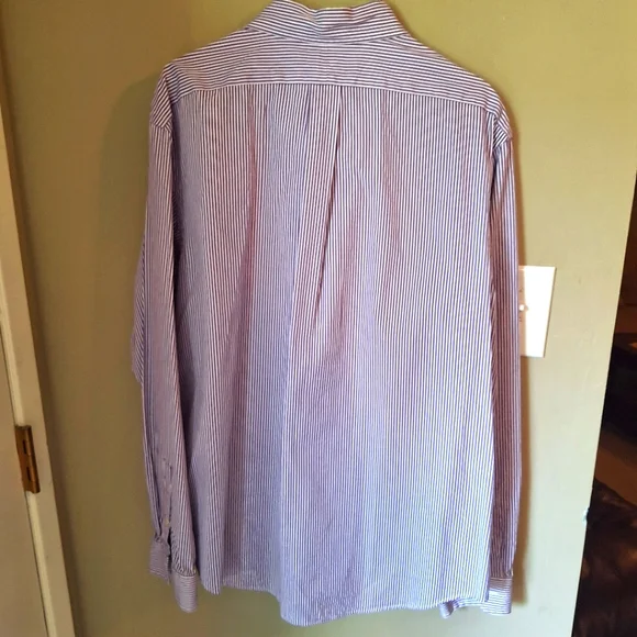Blue Label Ralph Lauren Office Button Down Shirt in Purple and White XL - Picture 7 of 16